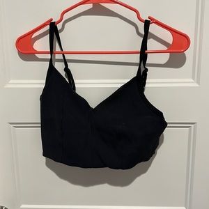 Aerie offline large lg medium support yoga sports bra black great condition